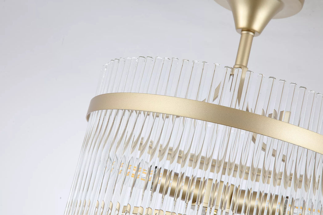 Lanza Crystal Semi Flush