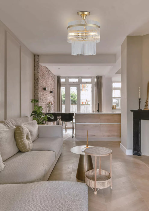 Lanza Crystal Semi Flush