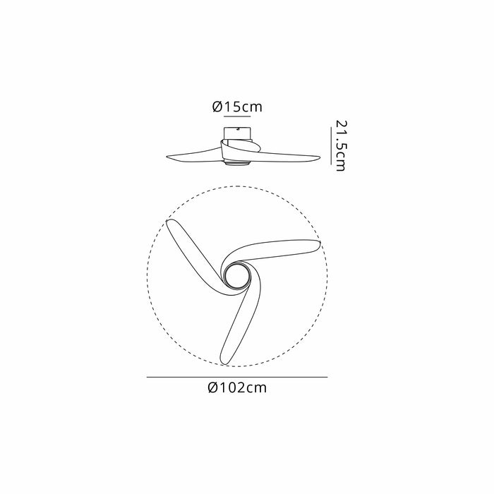 Maldive LED Ceiling Fan & Light (3 Sizes)
