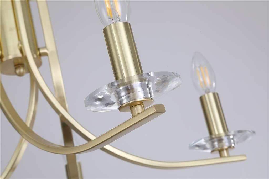Lucca Gold 5 / 8 / 12 Arm Light Fitting