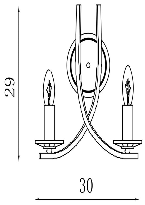 Lucca Gold Wall Light