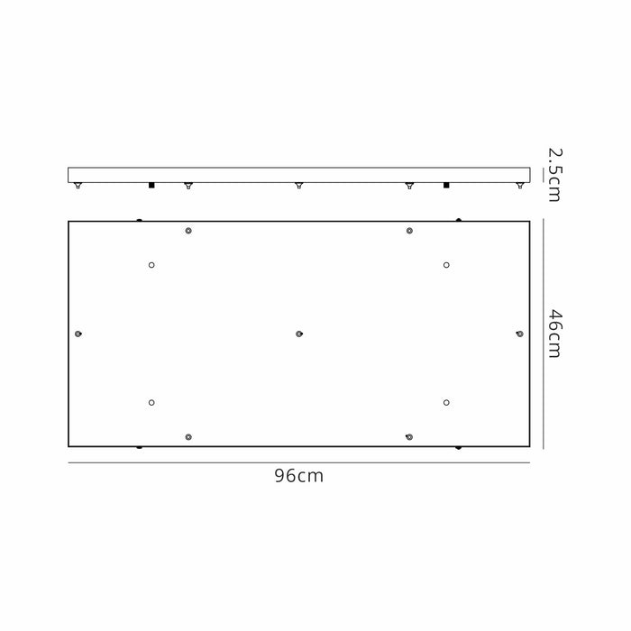 Melsa Rectangular 7 Light Canopy Kit (FRAME ONLY)