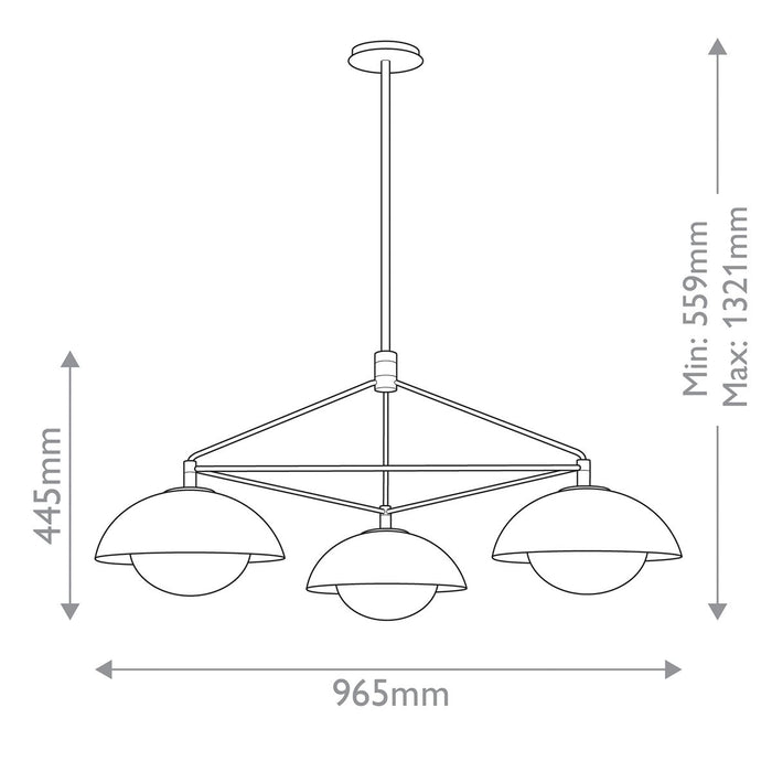 Michelle 2 & 3 Light Pendant