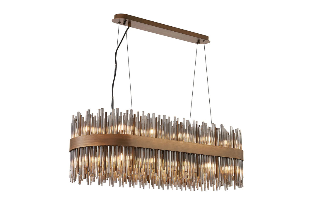 Natsumi Oblong Pendant | Smoked Glass - 100cm or 150cm