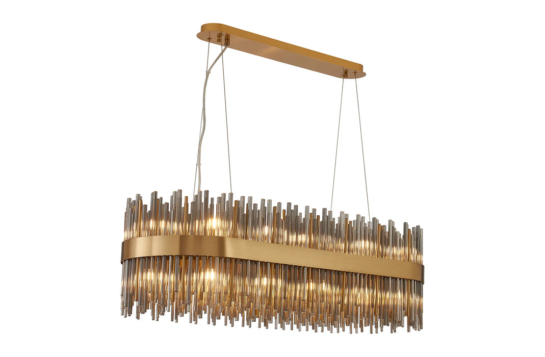 Natsumi Oblong Pendant | Smoked Glass - 100cm or 150cm