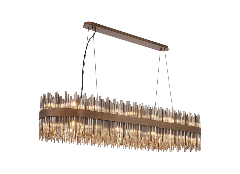 Natsumi Oblong Pendant | Smoked Glass - 100cm or 150cm
