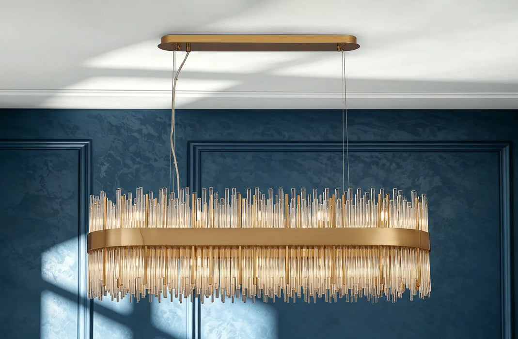 Natsumi Oblong Pendant | Clear Glass - 100cm or 150cm