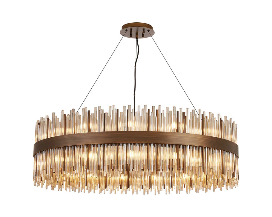 Natsumi Pendant | Cognac Glass - 26cm to 100cm