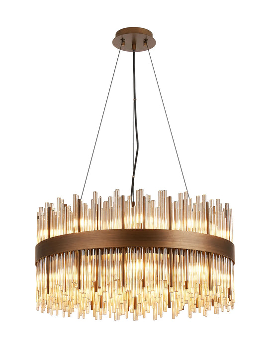 Natsumi Pendant | Cognac Glass - 26cm to 100cm