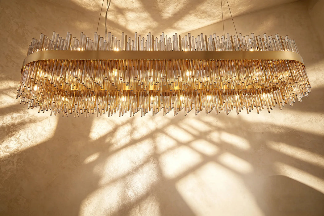 Natsumi Oblong Pendant | Cognac Glass - 100cm or 150cm