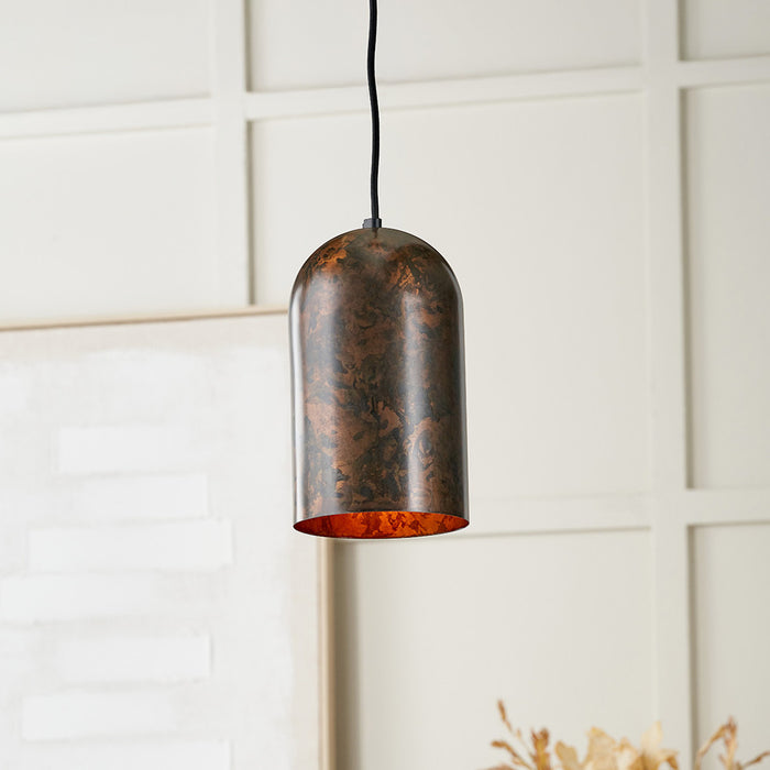 Canto Tall Domed Metal Pendant