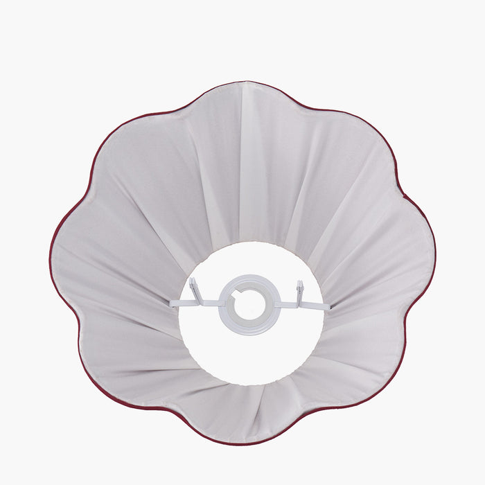 Abigail Red Scalloped Tapered Shade