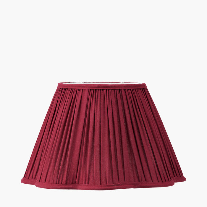 Abigail Red Scalloped Tapered Shade