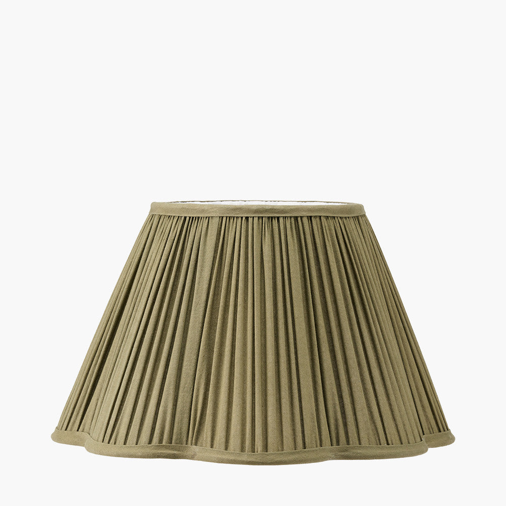Abigail Green Scalloped Tapered Shade — Exclusive Lighting Ltd
