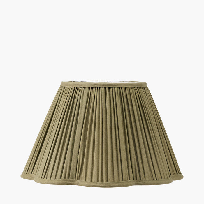 Abigail Green Scalloped Tapered Shade