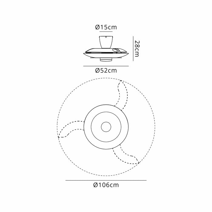 Okinawa LED Ceiling Fan & Light