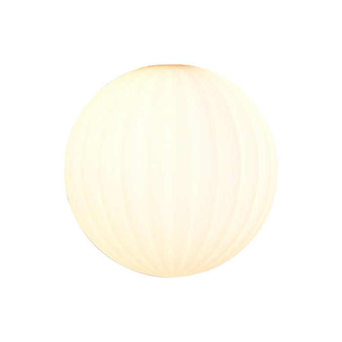 Azure Ribbed Globe Glass Shade