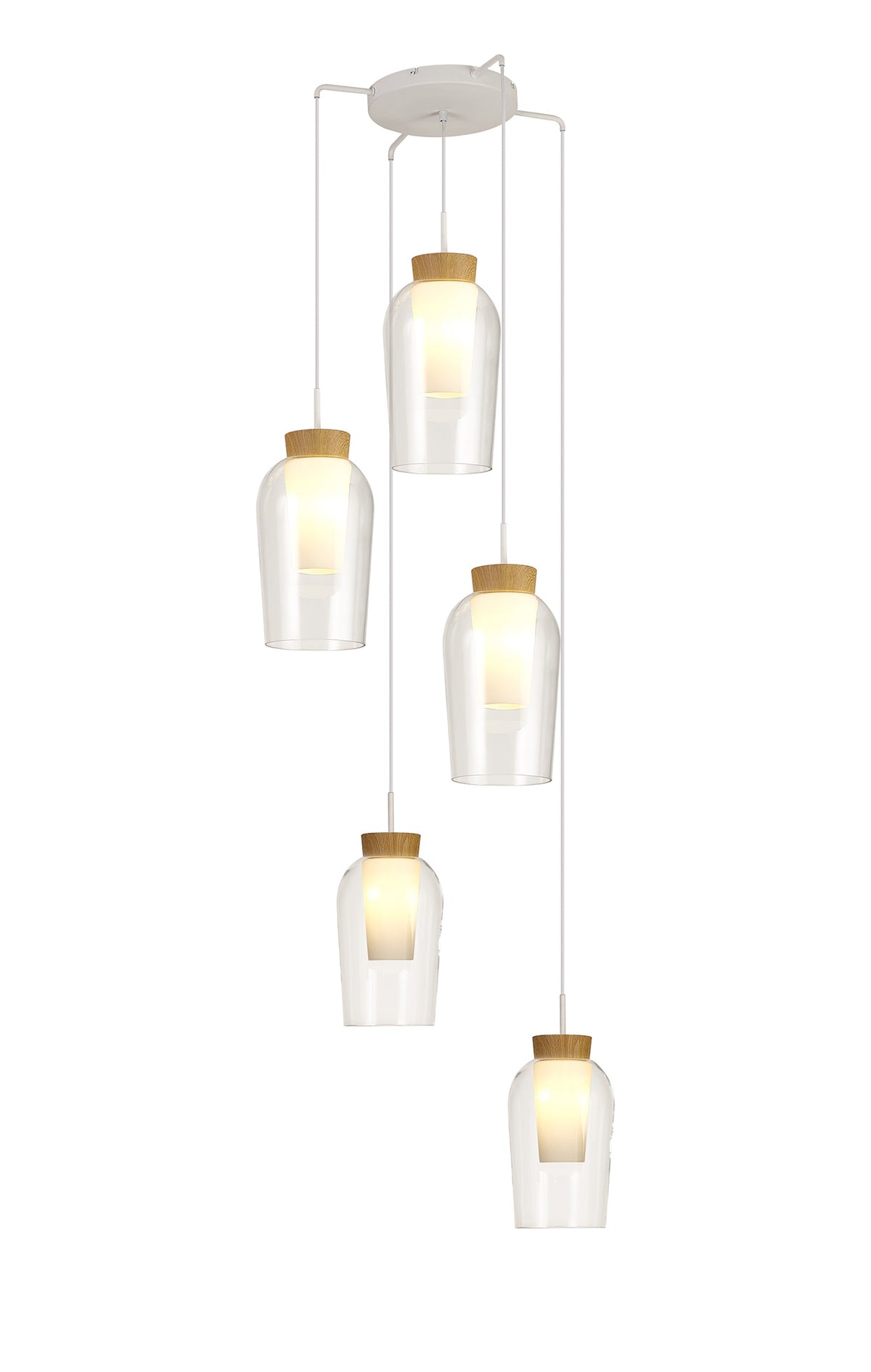Asher White & Wood Cluster — Exclusive Lighting Ltd