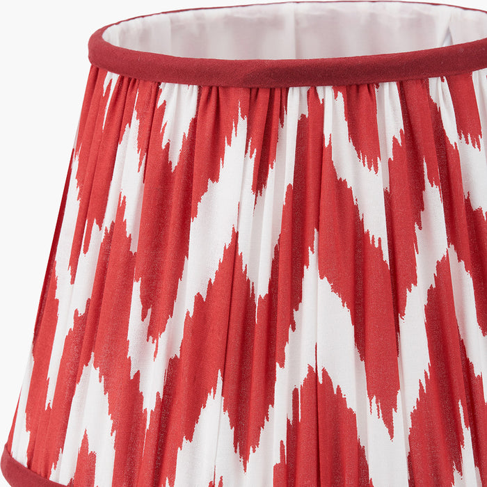 Presley Red Pleated Tapered Shade