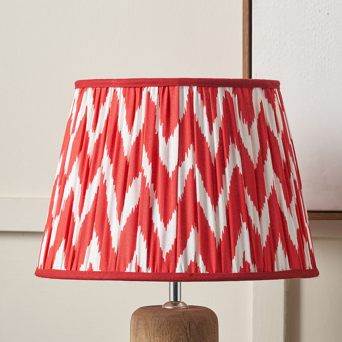 Presley Red Pleated Tapered Shade