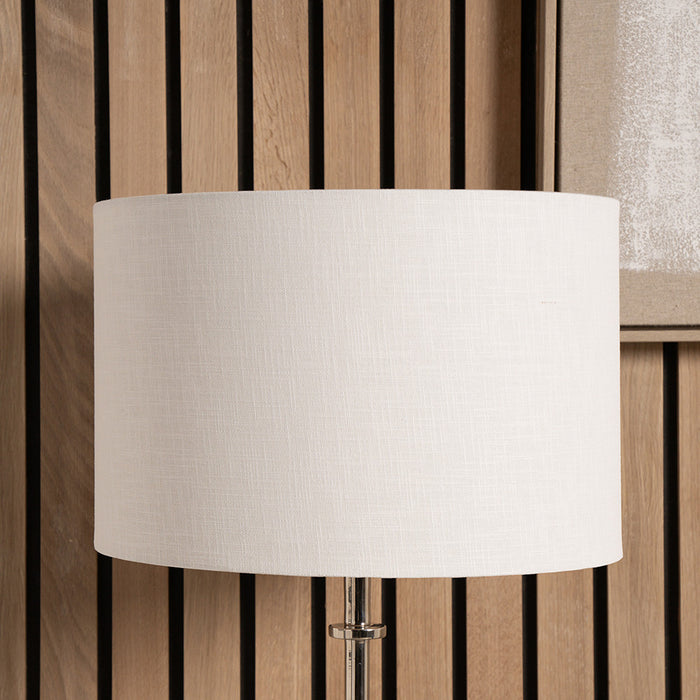 Rachel White Linen Drum Shade