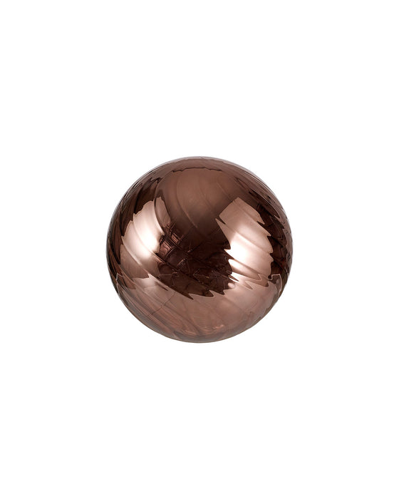 Azure Waved Globe Glass - Metallic