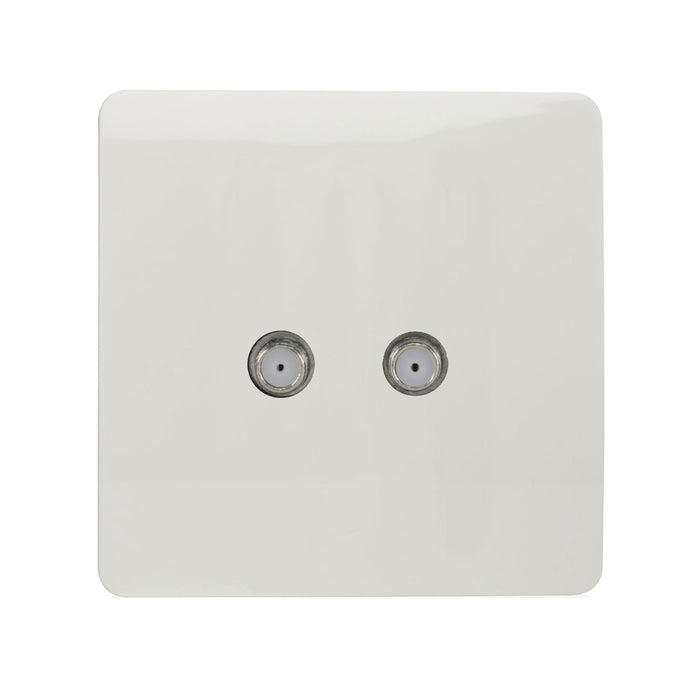 Satellite Socket F-Type 2 Gang