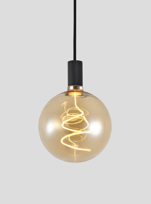 Squiggle Globe E27 LED Amber Bulb