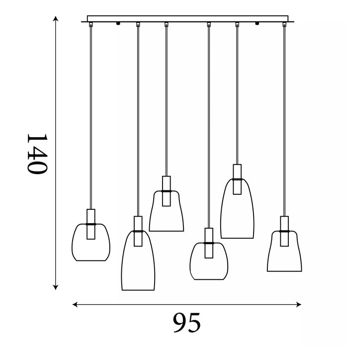 Sybil 6 / 8 Bar Light