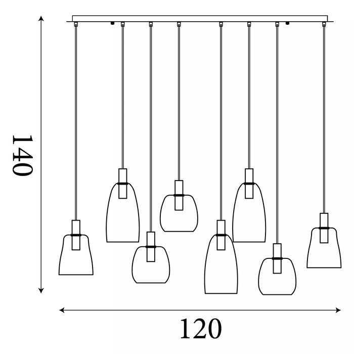 Sybil 6 / 8 Bar Light