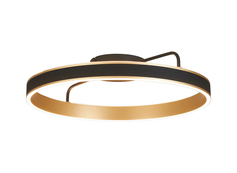 Aragorn Black & Gold LED Semi-Flush: 40cm / 60cm / 80cm