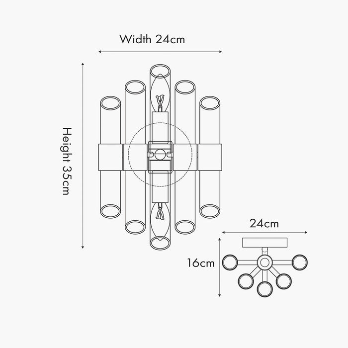 Bianca Gold Wall Light
