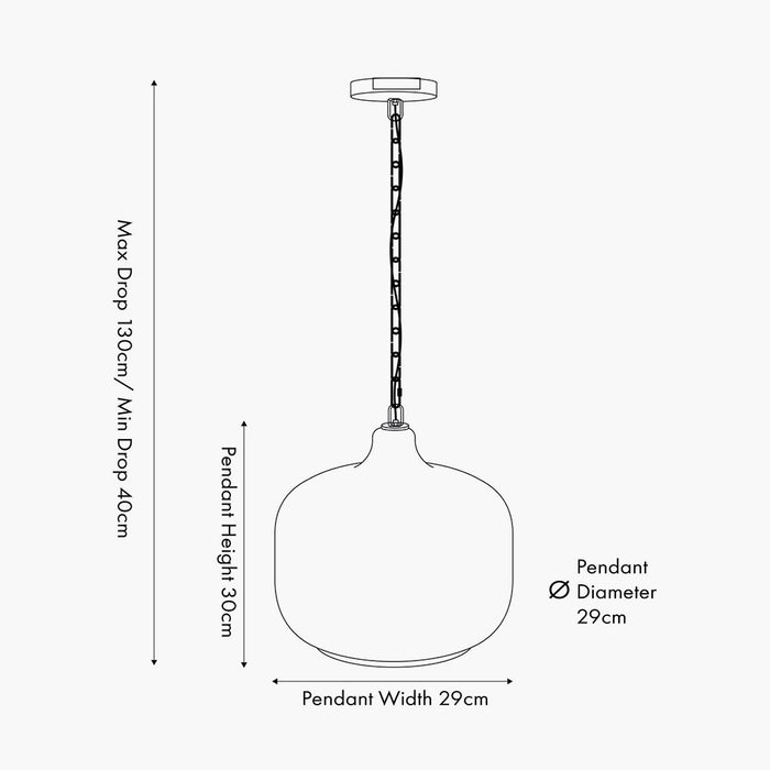 Trento Amber Glass Pendant