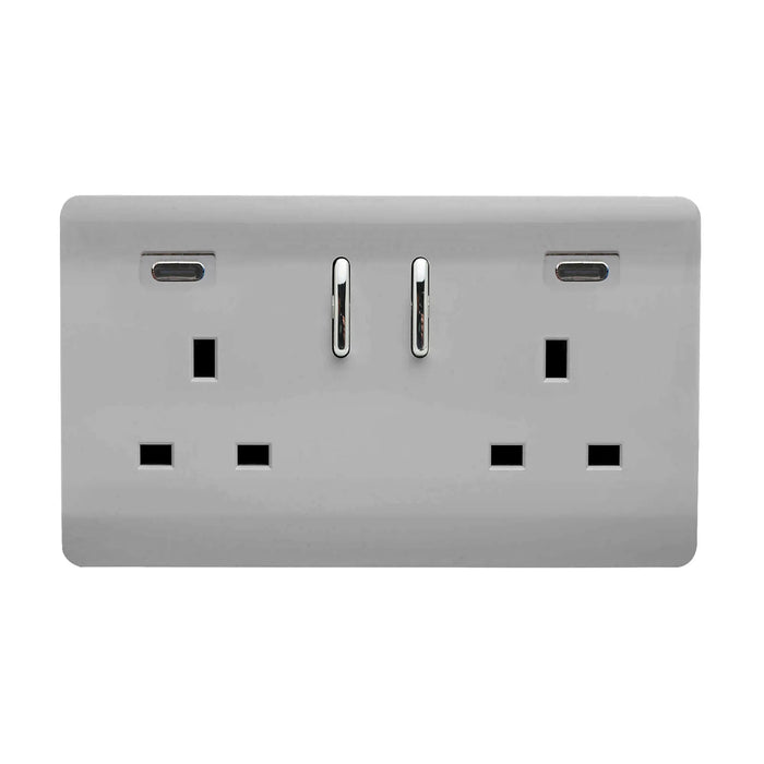 Double 2 USB-C Socket : 2 Gang MULTIPLE OPTIONS