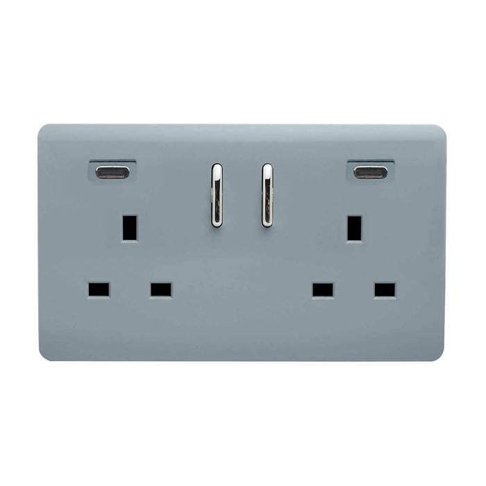Double 2 USB-C Socket : 2 Gang MULTIPLE OPTIONS