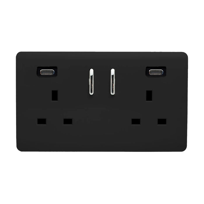 Double 2 USB-C Socket : 2 Gang MULTIPLE OPTIONS