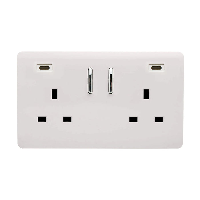 Double 2 USB-C Socket : 2 Gang MULTIPLE OPTIONS