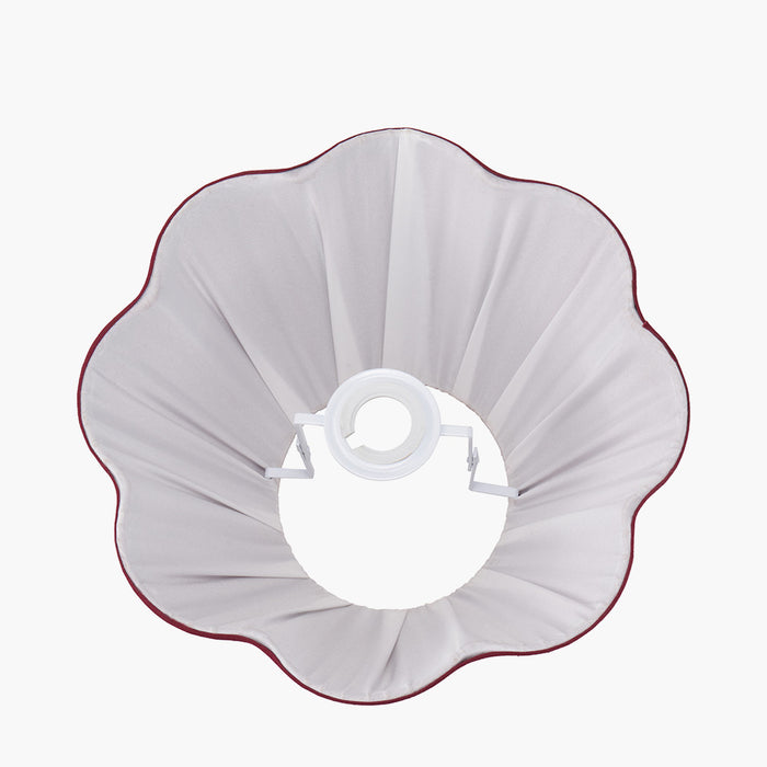 Abigail Red Scalloped Tapered Shade