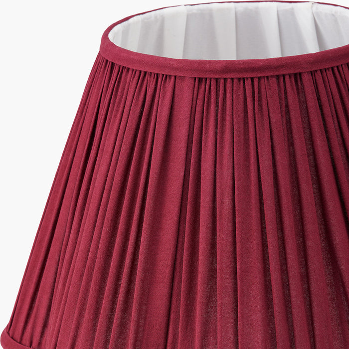 Abigail Red Scalloped Tapered Shade