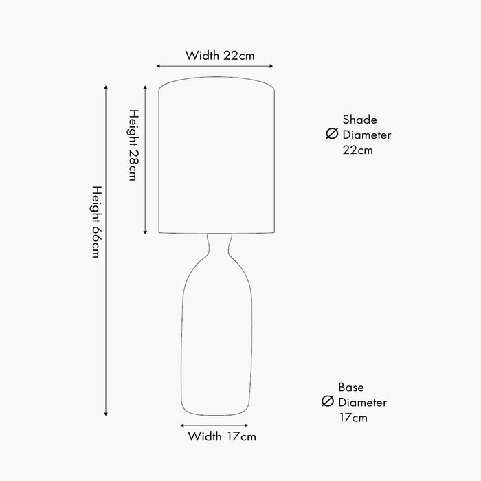 Caldera Organic Glass Tall Table Lamp