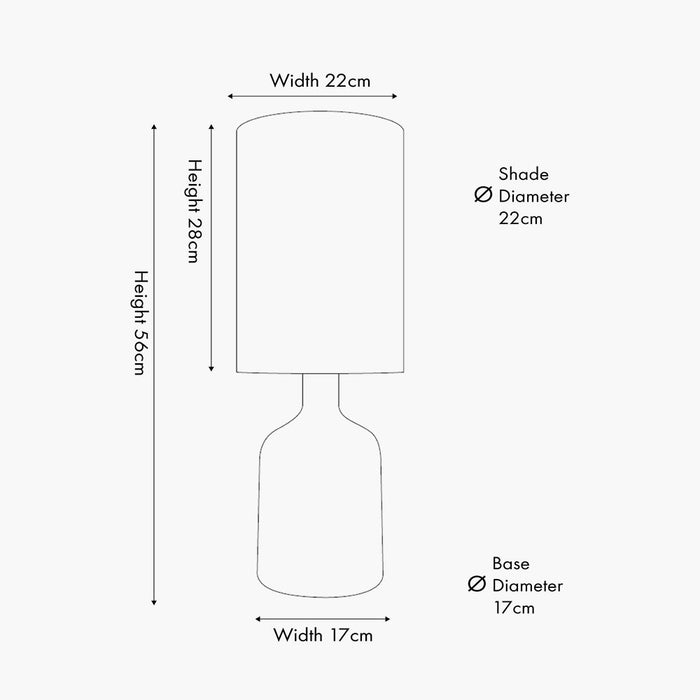 Caldera Organic Glass Table Lamp