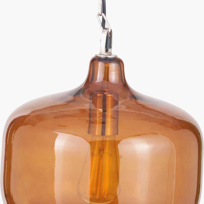Trento Amber Glass Pendant