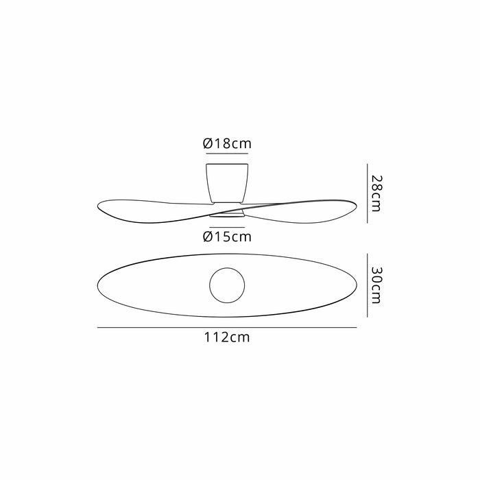 Surf LED Ceiling Fan & Light