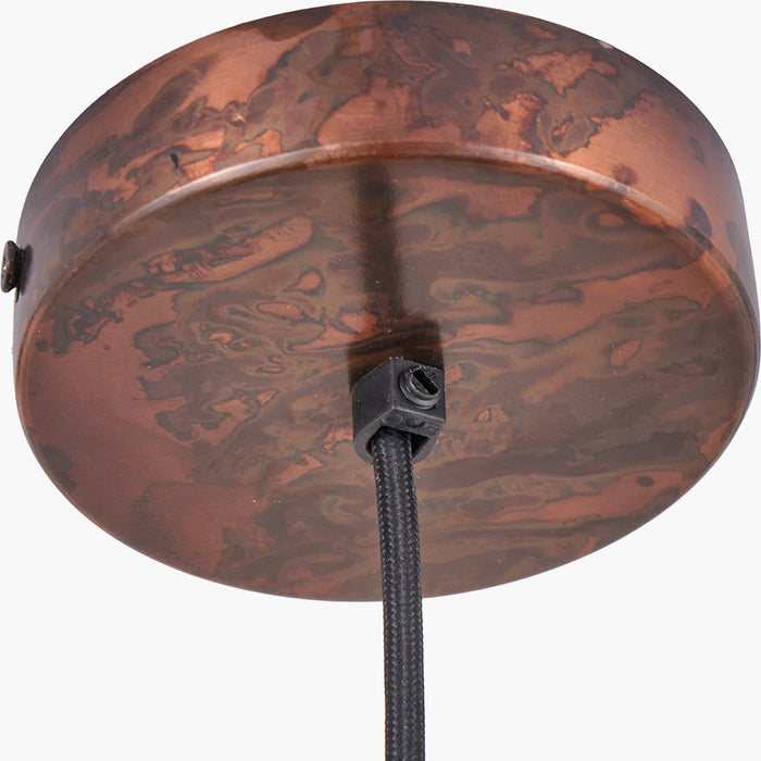 Canto Tall Domed Metal Pendant