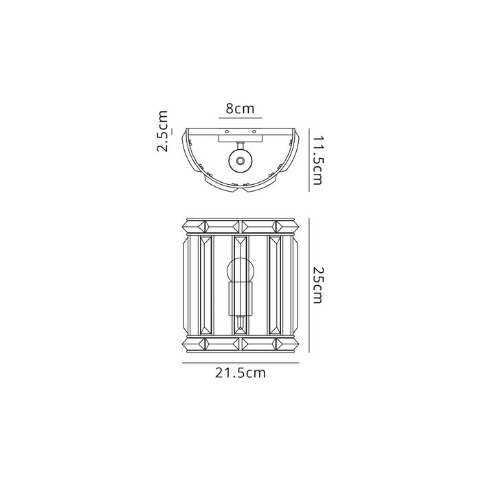 Charlize Curved Wall Light