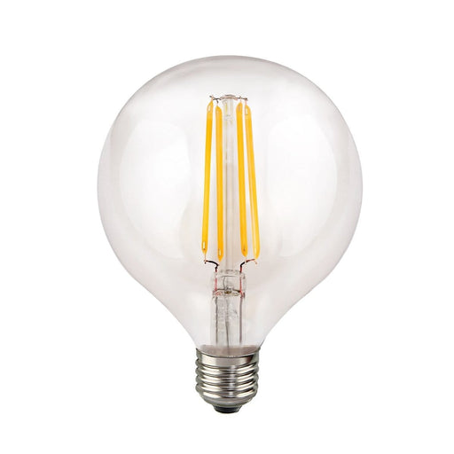 LED E27 6w (125mm) Globe Clear Warm White - Exclusive Lighting Ltd