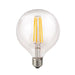 LED E27 6w (125mm) Globe Clear Warm White - Exclusive Lighting Ltd