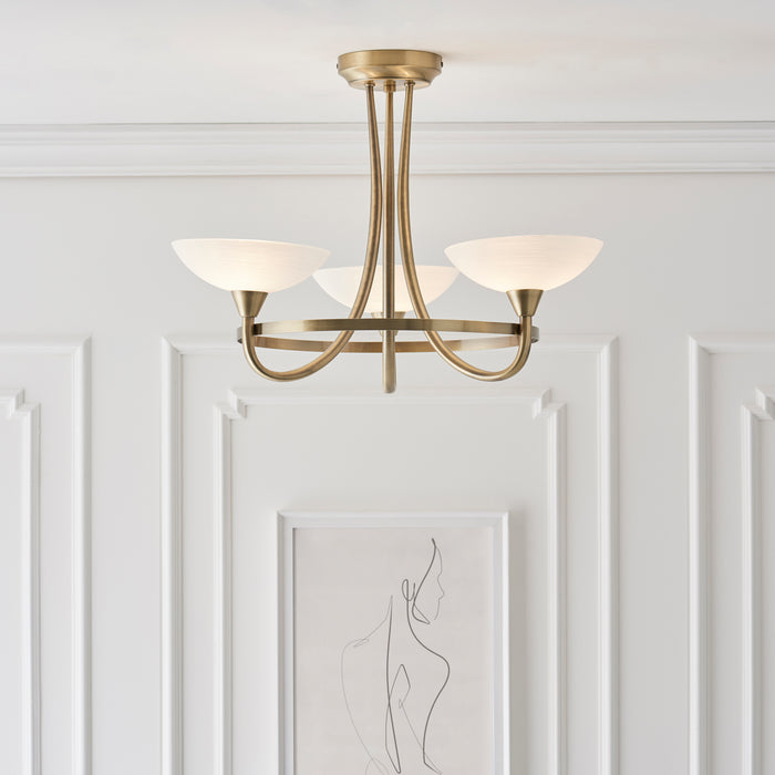 Freya Semi Flush - Exclusive Lighting Ltd