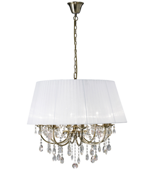Ophelia Antique Brass Pendant - Exclusive Lighting Ltd