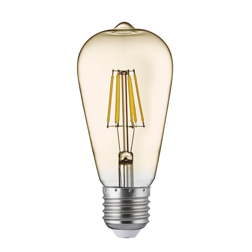 LED E27 6w Pear Amber Warm White - Exclusive Lighting Ltd